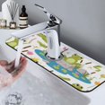 thumbnail image 7 of Logiee Cartoon Frogs Print Kitchen Sink Splash Guard Faucet Mat for Splash Guard Behind Faucet Drip Catcher for Kitchen,Bathroom,Sink Mat,Dish Drying Mat,Bathroom-15" X 5.5", 7 of 7