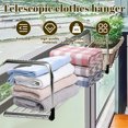 thumbnail image 6 of Radiator Clothes Airer Clothes Dryer Drying Rack Laundry Stainless Steel Extendable Foldable Heated Clothes Airer Towel Holder Indoor Outdoor for Hanging Socks, Clothes, Towel (15.3-27.2 in), 6 of 10