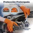 thumbnail image 4 of Best Trading 100 Guantes de Nitrilo Talla Mediana, Uso Industrial Color Naranja, Para Uso Rudo, Libres de Látex y Vinyl, Textura Diamante Para Mayor Agarre de 8.5g de Grosor y Tecnología Touchscreen, 4 of 5