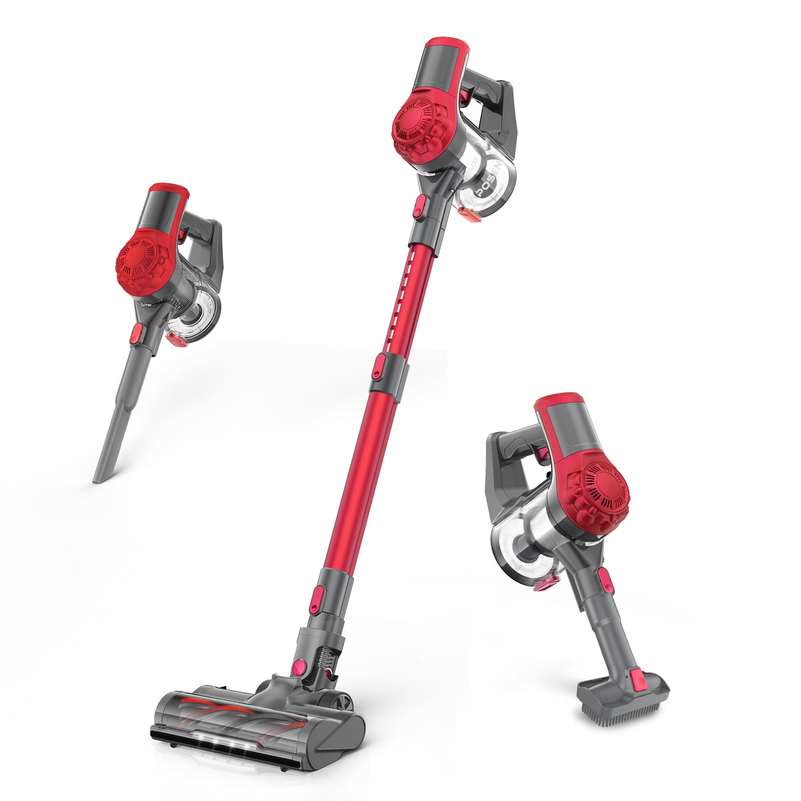 APOSEN Cordless Vacuum, 21000Pa 200W Powerful Stick Vacuum Cleaner 4 in