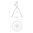 thumbnail image 5 of Alora Lighting CH661433MB Crosby 4 Light 33" Wide Pendant - Black, 5 of 7