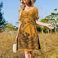 thumbnail image 4 of Vestido de camino de baldosas amarillas, vestido de fiesta, vestidos para graduación, vestido de cumpleaños para mujeres, vestidos de fiesta elegantes para mujeres, 4 of 7