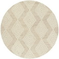 thumbnail image 4 of SAFAVIEH Blossom Winston Chevron Wool Area Rug, Beige/Ivory, 6' x 6' Square, 4 of 10