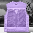 thumbnail image 3 of Big and Tall Men's Fishing Summer Vest Zip up Travel Sleeveless Cargo Jacket Outdoor Photo Hiking Hunting Work Vest with Pockets, 3 of 6
