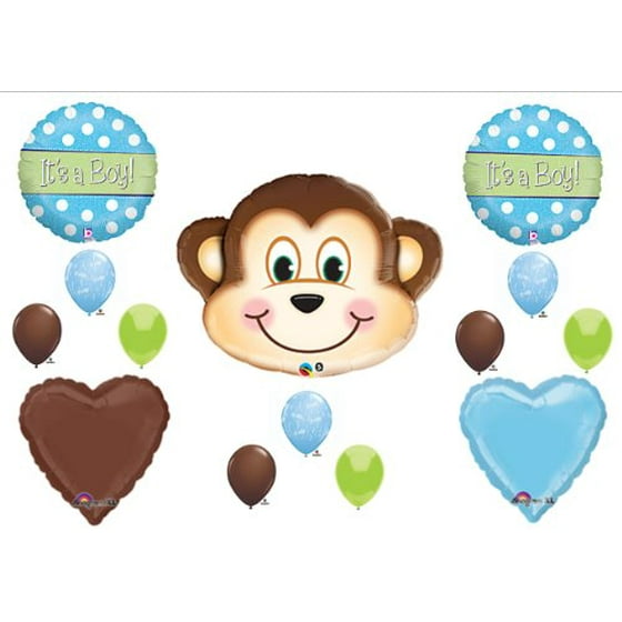 1 X It S A Boy Monkey Baby Shower Balloons Decorations Supplies 1 X It S A Boy Monkey Baby Shower Balloons Decorations Supplies Jungle Safari Com