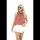 thumbnail image 2 of Camisetas Sin Mangas con Cuello con Volantes para Mujer, Gris, Rosa, Talla S, 2 of 10