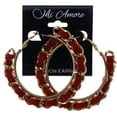 thumbnail image 2 of Mi Amore Hoop-Earrings Red/Gold-Tone, 2 of 2