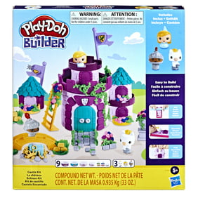 Play-Doh Builder Castle Kit Building Playset, 9 Cans of Non-Toxic Modeling Compound
