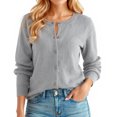 thumbnail image 4 of Wutalume Women's Solid Color Long Sleeve Mid Length Cardigan Top Jacket, Lightweight Open Front Layer, Versatile Cover Up for Indoor and Outdoor,Gray XL, 4 of 7