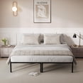 thumbnail image 1 of QinaQin Cadre de Lit Plateforme, Rangement sous le Lit, Base de Matelas Renforcée, Aucun Matelas à Ressorts Requis, outil-Free Assembly, Noir, Format de Lit Double Standard, 1 of 6