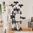 thumbnail image 3 of Renwick 79" Multilevel Cat Tree Tower with Scratching Posts, Dark Gray/Beige, 3 of 8