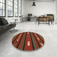 thumbnail image 3 of Ahgly Company Indoor Rectangle Contemporary Red Dirt Brown Area Rugs, 8' x 12', 3 of 6