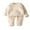Beige, variant on Toddler Girls Winter Clothing Set Thick Warm Fleece Top and Pants Set Fashion 2 Piece Fall Outfits Clothes for Kids 1-11Years