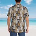 thumbnail image 4 of Fuzoiu Cartoon Bear Print Hawaiian Shirt for Men, Summer Beach Casual Short Sleeve Button Down Shirts, Men’s Beach Summer Shirts with Pocket,X-Large, 4 of 7