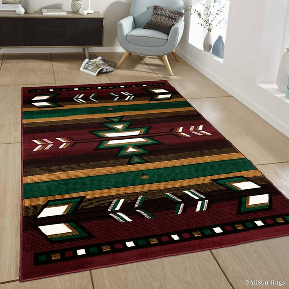 Allstar Burgundy Woven High Quality Rug. Traditional. Persian. Flower. Western. Design Area Rug (3' 9" x 5' 1")
