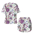 thumbnail image 5 of Kdxio Fairy Flower Print Pajamas Sets for Women Short-Sleeved Pjs with Lounge Shorts Two Piece Sleepwear S-4XL, 5 of 9