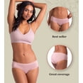 thumbnail image 2 of Attributes Womens Seamless Hipsters, 7 Pack, Breathable, Moisture Wicking, Grey/Blue/Red/Green, Medium, 2 of 2