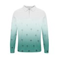 thumbnail image 4 of Blusa y camisa de manga larga con cuello vuelto para hombre, jersey de solapa con cremallera y manga larga, blusa informal estampada para San Valentín, poliéster para hombre, 4 of 5