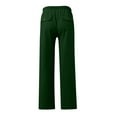 thumbnail image 4 of Pants for Men, Men Fashion Summer Solid Casual Elastic Waist with Pocket Pants, 4 of 5