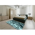 thumbnail image 4 of Ahgly Company Indoor Rectangle Patterned Blue Lagoon Blue Area Rugs, 2' x 4', 4 of 6