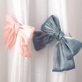 thumbnail image 6 of RUISINERY Pack Of 2 Elegant Bows Tiebacks Curtain Clips For Curtains Durability Metal Clips With Fabric In Light Decors, 6 of 8
