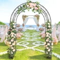 thumbnail image 2 of 59.06"W X 83.86"H Garden Trellis, Outdoor Wedding Arbor, Metal Arch Trellis with Stakes, Climbing Plants Arbor Party Decoration Décor, 2 of 10