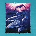 thumbnail image 2 of Wild Bobby, Underwater Whale Dolphin Bottlenose Nautical, Animal Lover, Front and Back Garment-Dyed Short Sleeve Tees, Blue Lagoon, Small, 2 of 3