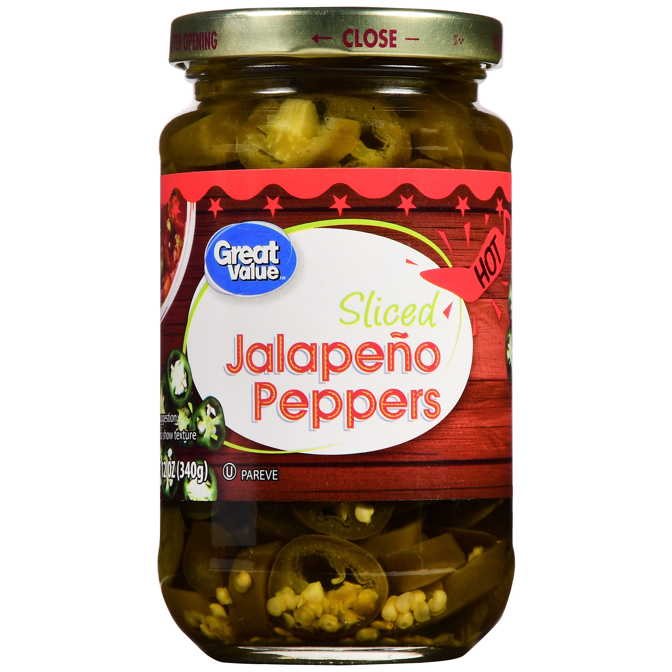 Great Value Sliced Jalapeno Peppers, 12 Oz