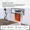 thumbnail image 2 of Mini calefactor con ventilador, calefactor con enchufe, calefactor con enchufe, calefactor con ventilador, 800 vatios, control remoto, enchufe estadounidense, 2 of 5