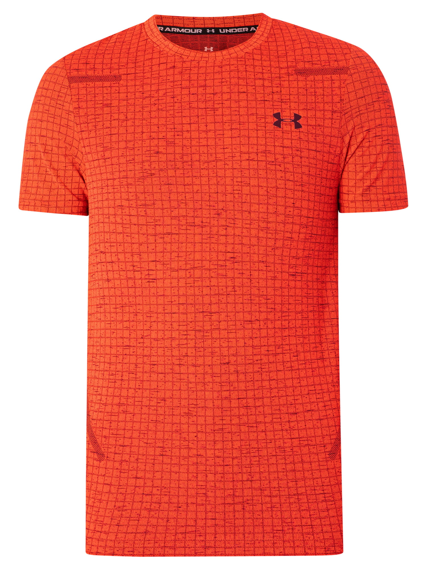 Under Armour Seamless Grid T-Shirt, Orange 