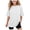White, variant on Karoyedx Tops for Girls' Half Sleeve Shirts Crew Neck Elbow Length Tops Casual Loose T Shirt Soft Basic Tee for Kids Grey Size,12-13 Years