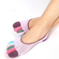 thumbnail image 1 of Womens 5 Toe Colorful Yoga Sport Non Slip Soft Breathable Massage Toe Socks, 1 of 3
