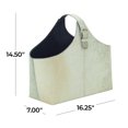 thumbnail image 4 of DecMode 15" Gray Leather Handmade Box Style Magazine Holder with Detail Stitching and Curved Buckle Handles, 4 of 12
