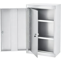 Global Industrial Stainless Steel Narcotics Cabinet W/Double Door/Double Lock 18