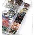thumbnail image 3 of 18 Grills Plastic Organizer Box with Syptors, Clean Partition Container Storage Handicrafts Jewelery Fishing Teams, Size 7.9 x 6.2 x 1.2 inch, 3 of 5