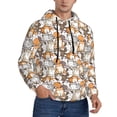 thumbnail image 2 of Haiem Cartoon Cat 1 Patterned Men's Hoodie with Kangaroo Pocket - Ideal Pullover Sweatshirt for Daily Wear, Travel, and Home-4X-Large, 2 of 7