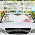 thumbnail image 4 of Car Windshield Sunshade Floral Flowers Spring Tribal Bohemian Feathers Leaves Country Garden Sun Visor Protector Foldable Cover For Car Truck SUV Van Women Men 51x27.5inch Keep Vehicle Cool, 4 of 5