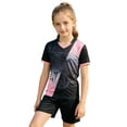 thumbnail image 5 of LIIPEE Summer Outfits For Boys Athleisure Fashion Graphic Short Sleeve Tees Solid Color Shorts 2 Piece Set Kids Quick Drying Breathable Sports Outfit Sets,5-6 Years, 5 of 6
