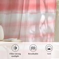 thumbnail image 6 of Pink Ombre Semi Sheer Curtains Drapes for Living Room, Bedroom, French Doors Window 108 Inches Long, Modern Abstract Art Farmhouse Rod Pocket Chiffon Curtain Drapery Voile Draperies Panel, 6 of 8