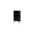 thumbnail image 4 of Homestock Mid Century Style Accent Cabinet With Wood Legs, Fits In Your Space, Sturdy On Flat Surface, 2 Tall Shelving And A Storage Cabinet-Finish:Espresso, 4 of 5
