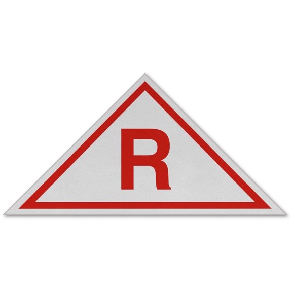 Vinyl Stickers - White/Red NJ Roof Truss Sign - Safety and Warning Warehouse Signs Stickers - 3.5" x 5" - 3 Pack