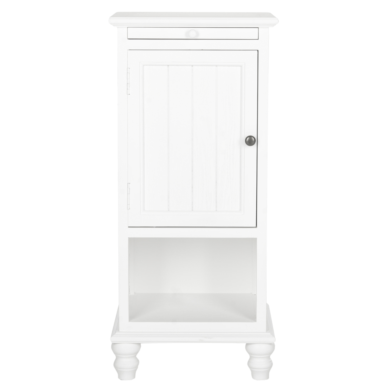 SAFAVIEH Jezabel One Cabinet End Table With Pull Out Tray White - image 2 of 5