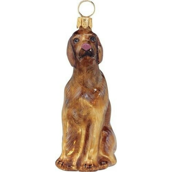 Hungarian Vizsla Dog Polish Blown Glass Christmas Ornament