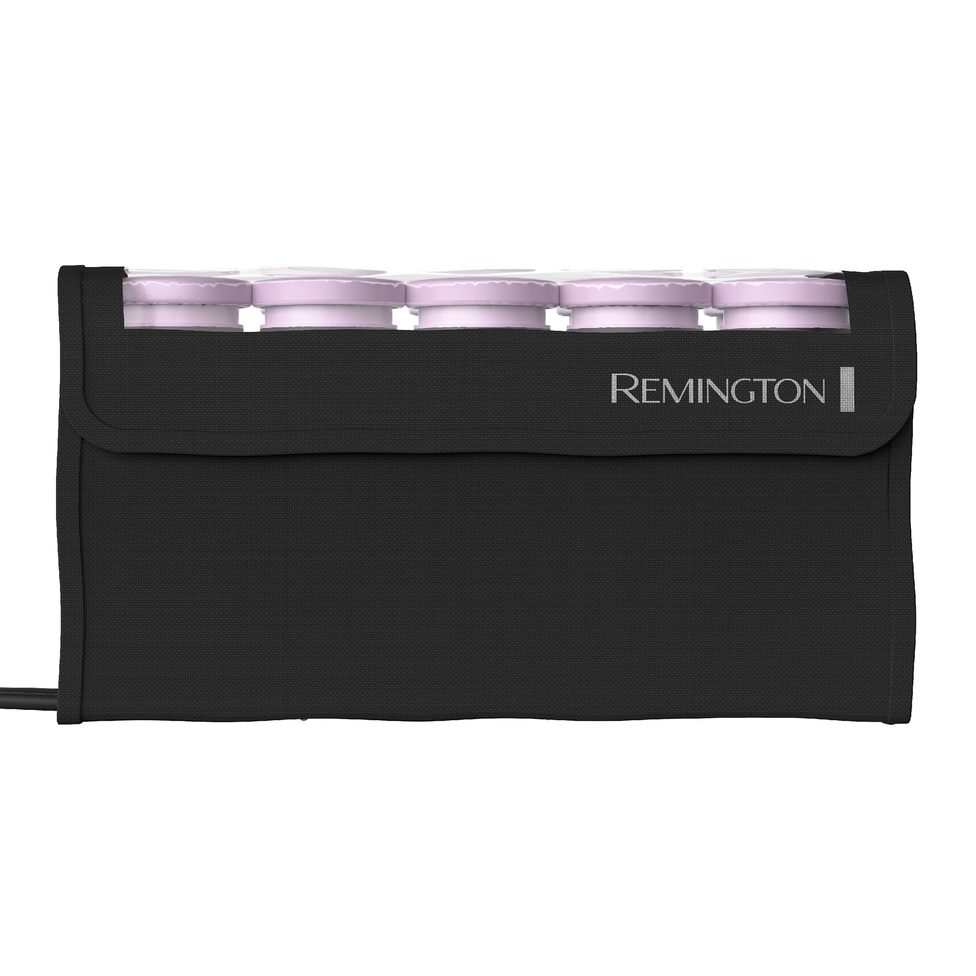 REMINGTON H1015E Ceramic Ionic Compact Hot Hair Rollers Set, 10-Piece with J-Clips, Dual Voltage, Black