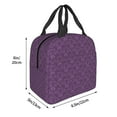 thumbnail image 3 of Easygdp Retro Florals Purple Bolsa Térmica Premium - Tela Oxford Impermeable, Gran Capacidad, Bolsillo Frontal, Unisex para Trabajo, Escuela, Actividades al Aire Libre y Picnics, 3 of 8