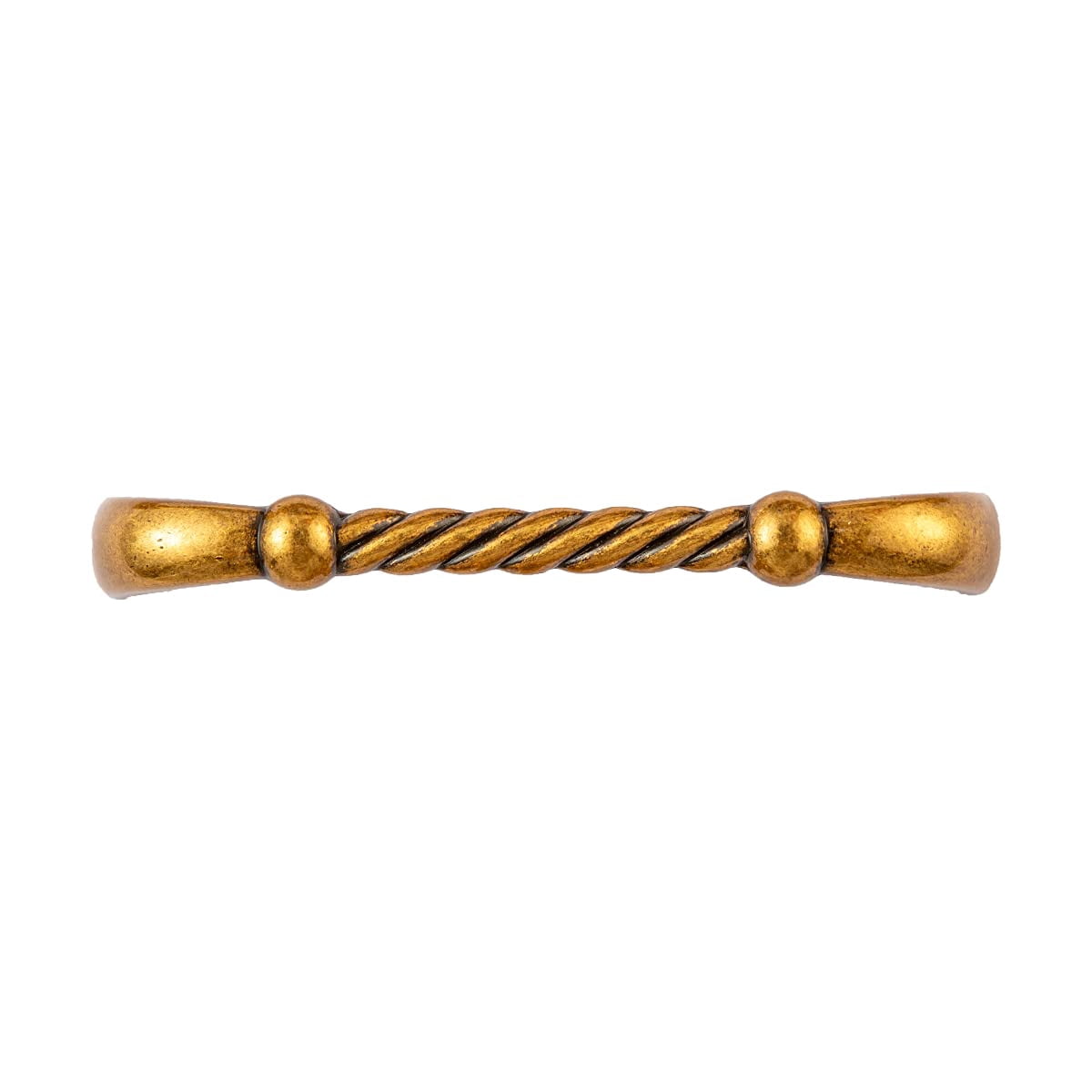 Utopia Alley 25pcs Naples Pull Handle - Decorative Cabinet Drop Pull Handles- Vintage Cabinet Hardware with Hand Finished Antique European Brass - Metal Drawer Pull Handle, 3.75" Center to Center