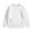 White, variant on Asxite Toddler Tops Long Sleeve Sweatshirt Casual Loose Solid with Side Pockets Fall Winter 5-15 Y