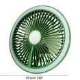 thumbnail image 3 of Multifunctional 1200mAh Electric Fan USB Rechargeable Portable 3 Speed Home Outdoor Ceiling Fan Colorful Led Lights, 3 of 9