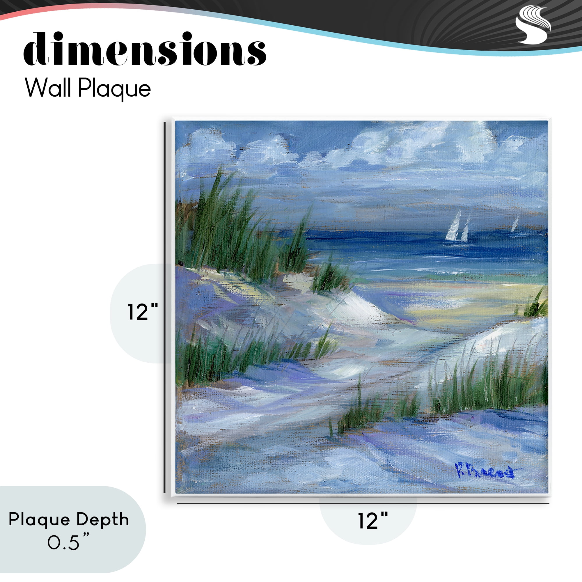 Stupell Industries Crooked Island Dunes & Sailboats Wall Plaque Art, design by Paul Brent