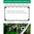 thumbnail image 5 of Lona transparente de PVC de 6' x 20', lonas transparentes de 14 mil, resistente al agua, 400 g/m m, lonas transparentes de vinilo con ojales para plantas de camping, invernadero, automóviles, patio y, 5 of 5